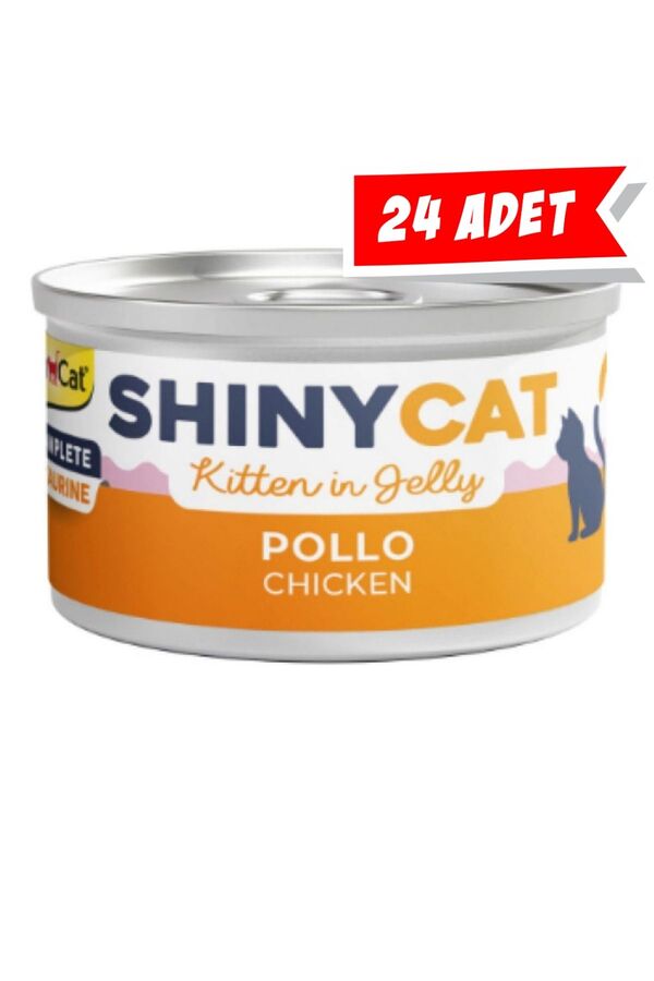 GimCat ShinyCat Tavuklu Yavru Kedi Konservesi 70gr 24lü