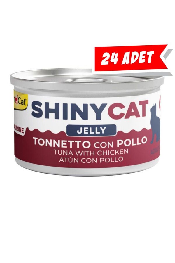 GimCat ShinyCat Ton Balığı ve Tavuklu Kedi Konservesi 70gr 24lü