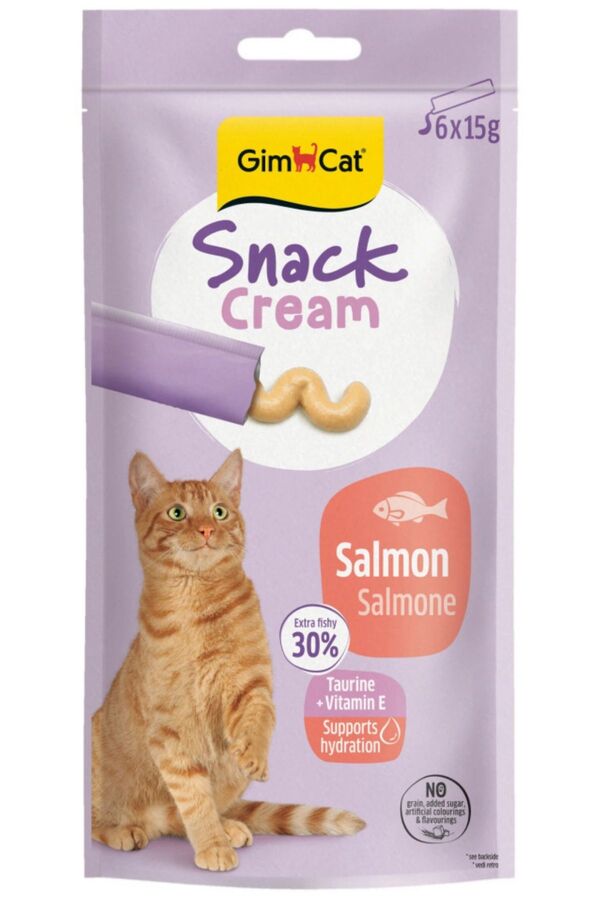Gimcat Snack Cream Somonlu Krema Kedi Ödülü 6x15gr