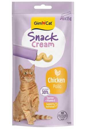 GIMCAT - Gimcat Snack Cream Tavuklu Krema Kedi Ödülü 6x15gr