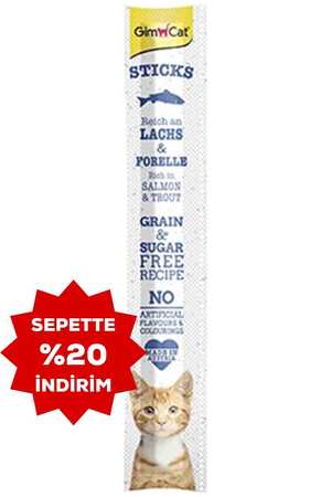 GimCat Sticks Somonlu Kedi Ödül Çubuğu