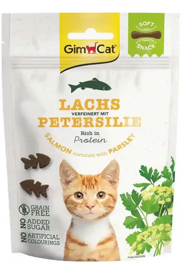 GIMCAT - Gimcat Tahılsız Soft Snacks Somon ve Maydanozlu Yumuşak Kedi Ödülü 60gr GIMCAT - Gimcat Tahılsız Soft Snacks Somon ve Maydanozlu Yumuşak Kedi Ödülü 60gr