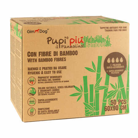 GIMDOG - GimDog Pupi Piu Bamboo Köpek Çiş Eğitim Pedi 60x90cm (50'li)