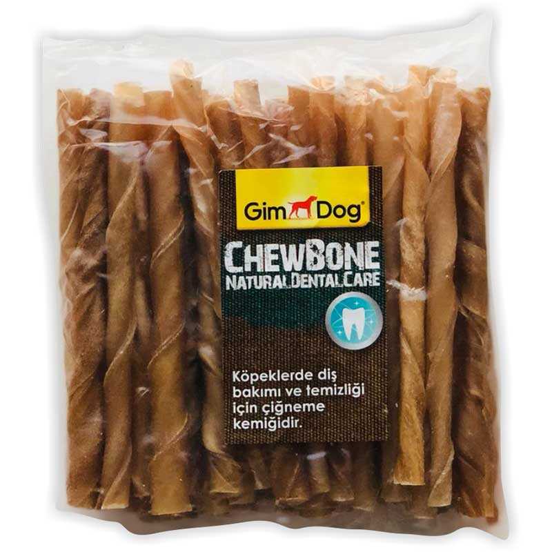 GimDog Mordimi Burgu Çubuk Köpek Ödülü (50li) 12cm 6gr Natural
