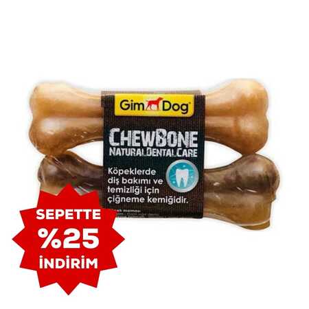 Gimdog Mordimi Press Köpek Ödül Kemiği Natural (2li) - Thumbnail