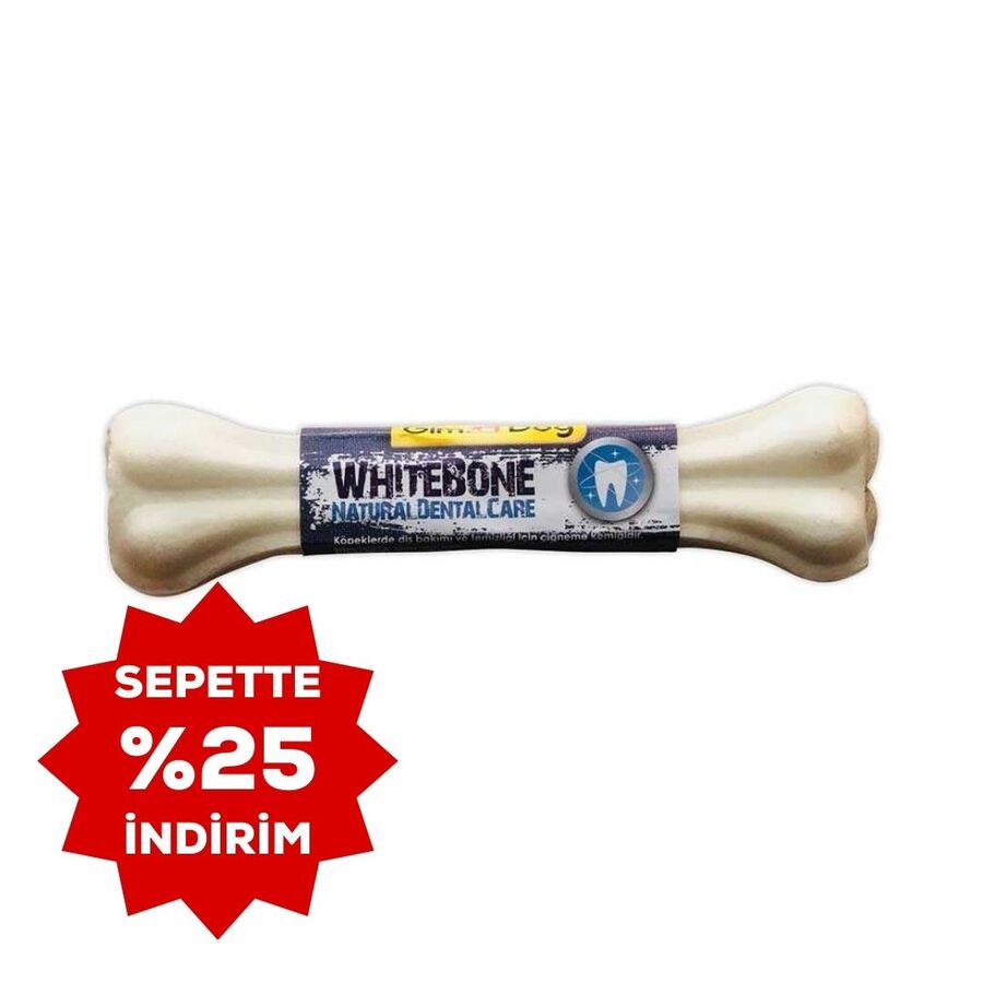 GimDog Mordimi Press Köpek Ödül Kemiği 25cm Beyaz