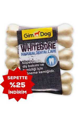 GimDog Mordimi Press Köpek Ödül Kemiği (3lü) 9cm Beyaz