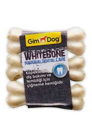 GimDog Mordimi Press Köpek Ödül Kemiği (3lü) 9cm Beyaz - Thumbnail