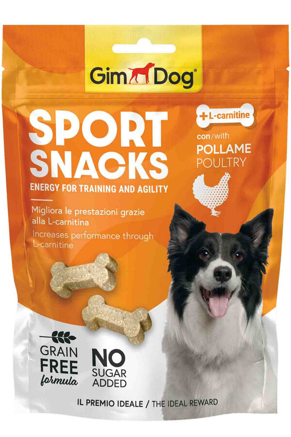 GimDog Sport Snacks Tavuk L-Carnitinli Şekersiz Tahılsız Tablet Köpek Ödül Maması 60gr