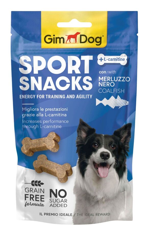 GimDog SportSnacks Kömür Balıklı L-Carnitinli Tablet Köpek Ödül Maması 60gr