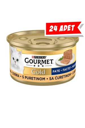GOURMET - Gourmet Gold Kıyılmış Hindi Etli Yetişkin Kedi Konservesi 24x85gr 24lü GOURMET - Gourmet Gold Kıyılmış Hindi Etli Yetişkin Kedi Konservesi 24x85gr 24lü