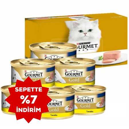 Gourmet Gold Kıyılmış Tavuklu Yetişkin Kedi Konservesi 6x85gr - Thumbnail