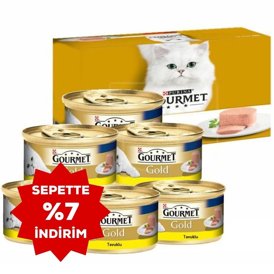Gourmet Gold Kıyılmış Tavuklu Yetişkin Kedi Konservesi 6x85gr