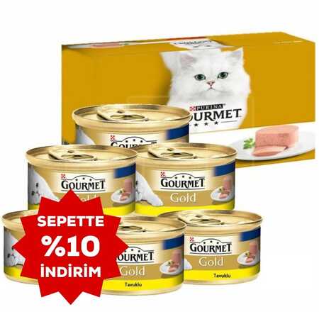 Gourmet Gold Kıyılmış Tavuklu Yetişkin Kedi Konservesi 6x85gr