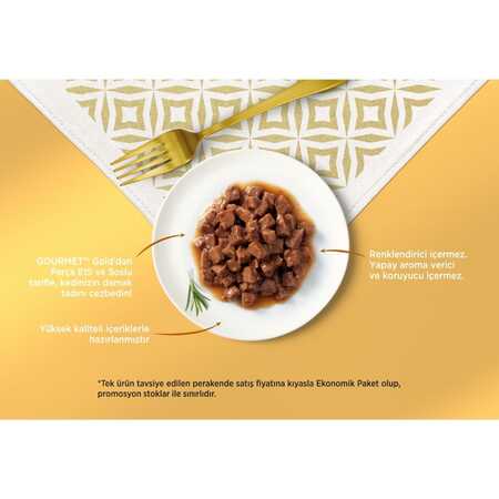 Gourmet Gold Parça Etli Karışık Kedi Konservesi 85gr 12 Adet - Thumbnail (3)
