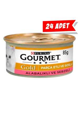 GOURMET - Gourmet Gold Sebze ve Alabalık Parça Et Soslu Yetişkin Kedi Konservesi 24x85gr 24lü GOURMET - Gourmet Gold Sebze ve Alabalık Parça Et Soslu Yetişkin Kedi Konservesi 24x85gr 24lü