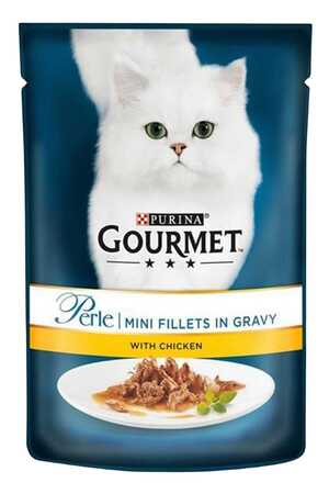Gourmet Perle Parça Etli Izgara Tavuklu Yetişkin Kedi Konservesi 85gr