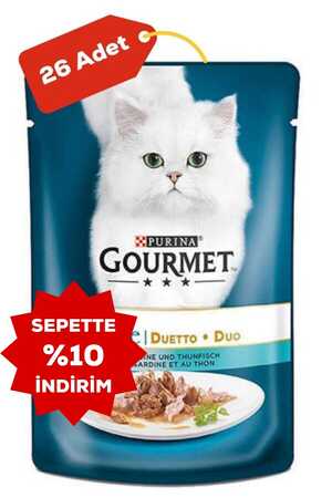 Gourmet Perle Parça Etli Izgara Tunalı Yetişkin Kedi Konservesi 26x85gr 26lı - Thumbnail