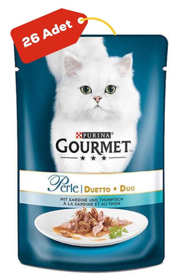 Gourmet Perle Parça Etli Izgara Ton Balıklı Yetişkin Kedi Konservesi 26x85gr 26lı