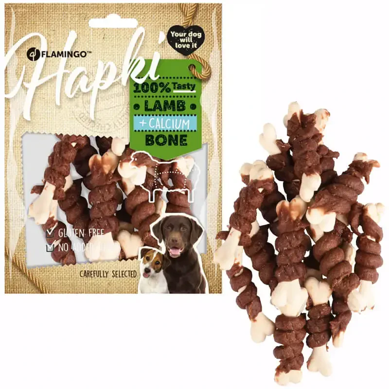 FLAMINGO - Hapki Calcium Kuzu Sargılı Köpek Ödül Kemiği 150gr FLAMINGO - Hapki Calcium Kuzu Sargılı Köpek Ödül Kemiği 150gr