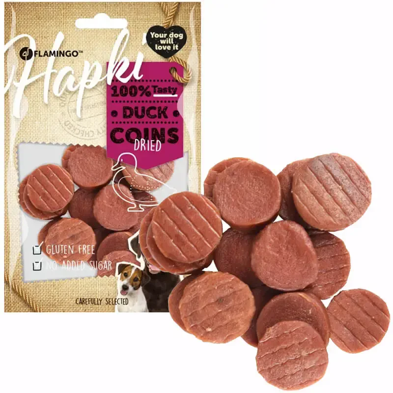 FLAMINGO - Hapki Duck Coins Ördekli Köpek Ödül Maması 85gr FLAMINGO - Hapki Duck Coins Ördekli Köpek Ödül Maması 85gr