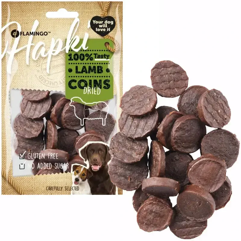 FLAMINGO - Hapki Lamb Coins Kuzu Etli Köpek Ödül Maması 85gr FLAMINGO - Hapki Lamb Coins Kuzu Etli Köpek Ödül Maması 85gr