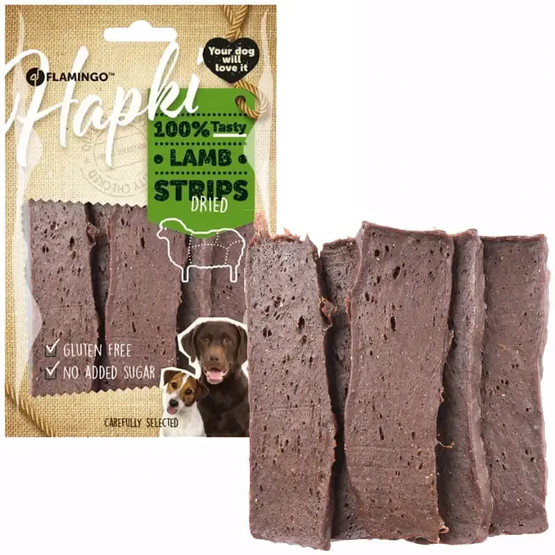 FLAMINGO - Hapki Kuzu Etli Şerit Köpek Ödül Maması 85gr FLAMINGO - Hapki Kuzu Etli Şerit Köpek Ödül Maması 85gr