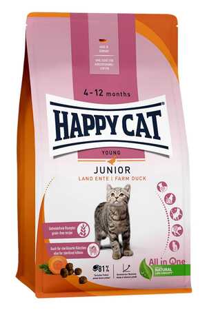 HAPPY CAT - Happy Cat Junior Land Ente Ördekli Tahılsız Yavru Kedi Maması 4kg