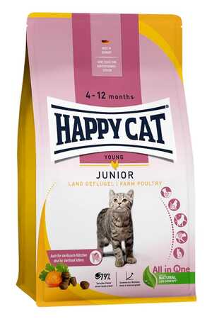 HAPPY CAT - Happy Cat Junior Land Tavuklu Yavru Kedi Maması 4kg