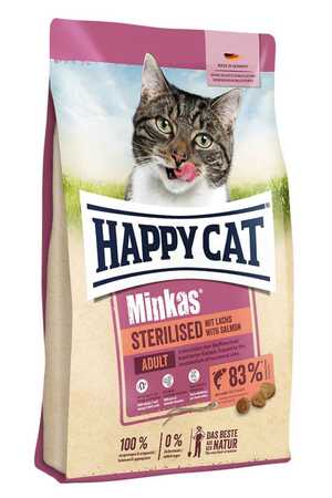 Happy Cat Minkas Somonlu Kısırlaştırılmış Yetişkin Kedi Maması 10kg