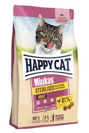 Happy Cat Minkas Tavuklu Kısırlaştırılmış Kedi Maması 10kg