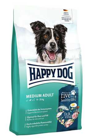 HAPPY DOG - Happy Dog Fit Vital Kuzulu ve Kümes Hayvanlı Orta Irk Yetişkin Köpek Maması 12kg
