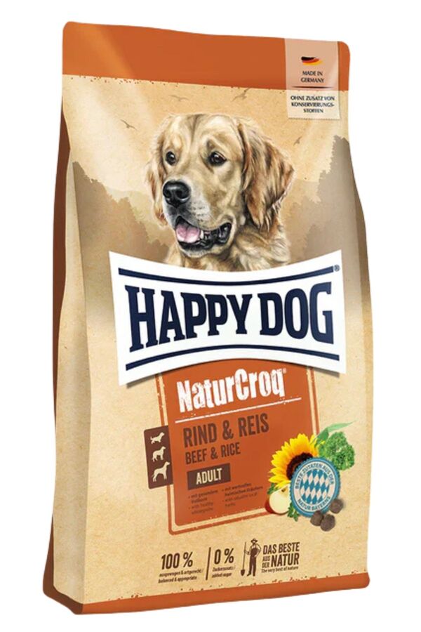 Happy Dog NaturCroq Biftek Etli ve Pirinçli Yetişkin Köpek Maması 15kg