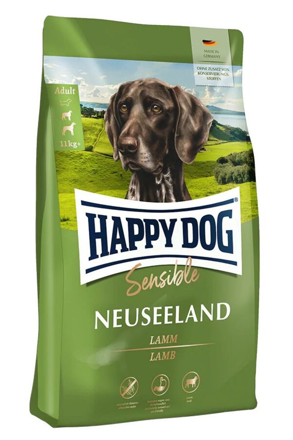 Happy Dog Neuseeland Kuzu Etli Orta ve Büyük Irk Yetişkin Köpek Maması 4kg