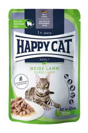HAppy Cat - Happy Cat Kuzu Etli Tahılsız Yetişkin Kedi Yaş Maması 85gr