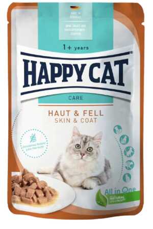 HAppy Cat - Happy Cat Sensitive Deri ve Tüy Sağlığı Destekleyici Kedi Yaş Maması 85gr