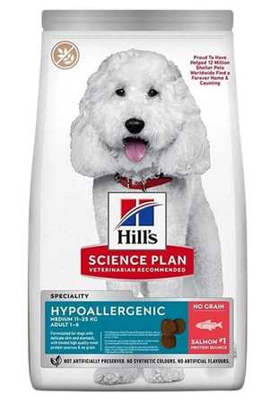 HILLS - Hills Hypo-Allergenic Somonlu Orta Irk Yetişkin Köpek Maması 12kg HILLS - Hills Hypo-Allergenic Somonlu Orta Irk Yetişkin Köpek Maması 12kg