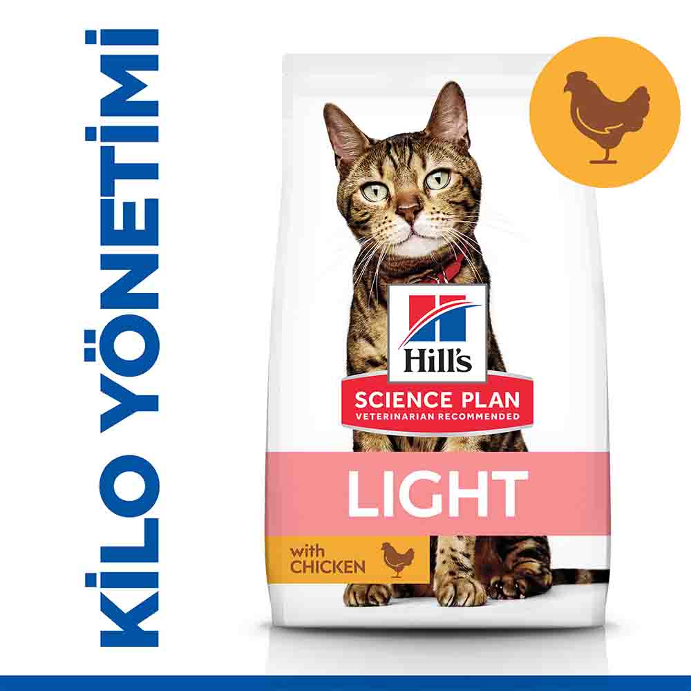 Hills Light Düşük Kalorili Tavuklu Yetişkin Kedi Maması 1,5kg
