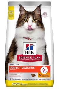 HILLS - Hills Perfect Digestion Tavuklu ve Esmer Pirinçli Yetişkin Kedi Maması 1,5kg HILLS - Hills Perfect Digestion Tavuklu ve Esmer Pirinçli Yetişkin Kedi Maması 1,5kg
