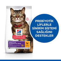Hills Sensitive Hassas Deri ve Mideli Kediler için Tavuklu Yetişkin Kedi Maması 1,5kg - Thumbnail (1)