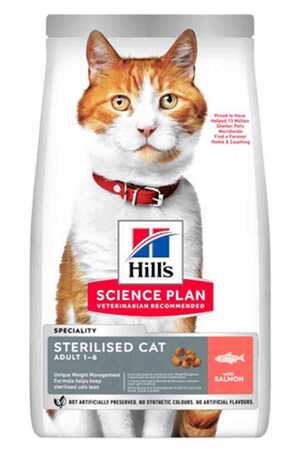 HILLS - Hills Somonlu Kısırlaştırılmış Kedi Maması 8Kg+2Kg Hediye