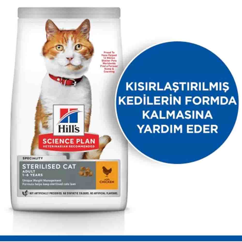 Hills Tavuklu Kısırlaştırılmış Yetişkin Kedi Maması 10kg