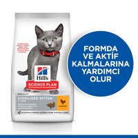 Hills Sterilised Kitten Tavuklu Kısırlaştırılmış Yavru Kedi Maması 10kg - Thumbnail