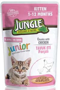 JUNGLE - Jungle Gravy Tavuklu Yavru Kedi Konservesi 100gr
