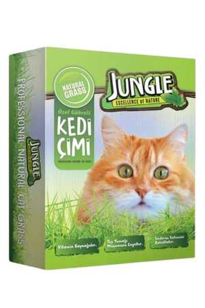 Jungle Kedi Çimi Kutulu Fileli - Thumbnail