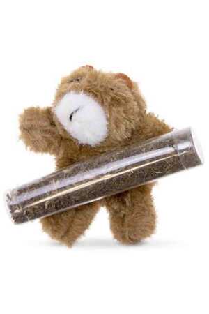 KARLIE - Karlie Kedi Otlu Peluş Ayıcık Kahverengi 10x8cm 