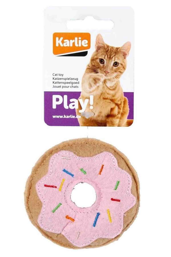 Karlie Çörek Şeklinde Pembe Peluş Kedi Oyuncağı 7