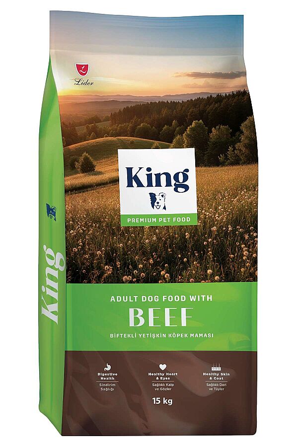 King Biftekli Yetişkin Köpek Maması 15kg - 1