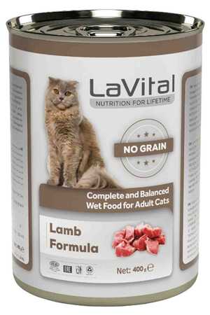 LAVITAL - Lavital Tahılsız Kuzu Etli Yetişkin Kedi Konservesi 400gr
