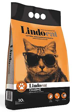 Lindocat Charme Amber Kokulu Kalın Taneli Kedi Kumu 10lt